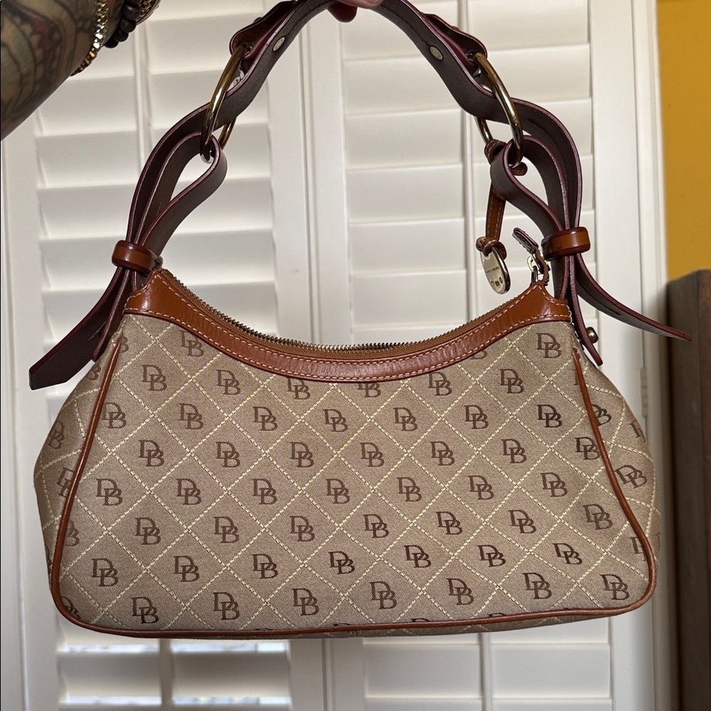 Dooney & Bourke Tan Monogram Shoulder Bag